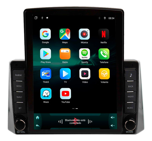 Multimídia Tesla Adak Corolla Cross 20/21 Octa 4+64gb 9.7p