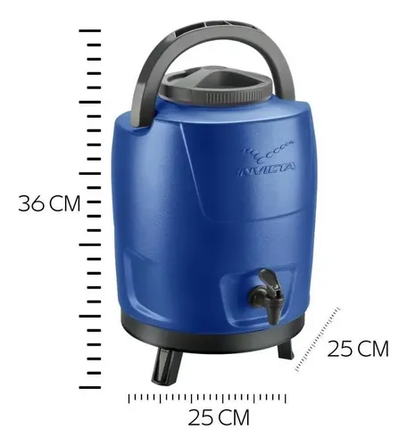 Botijão Térmico Invicta 9l Garrafão Torneira Alça Azul | MercadoLivre