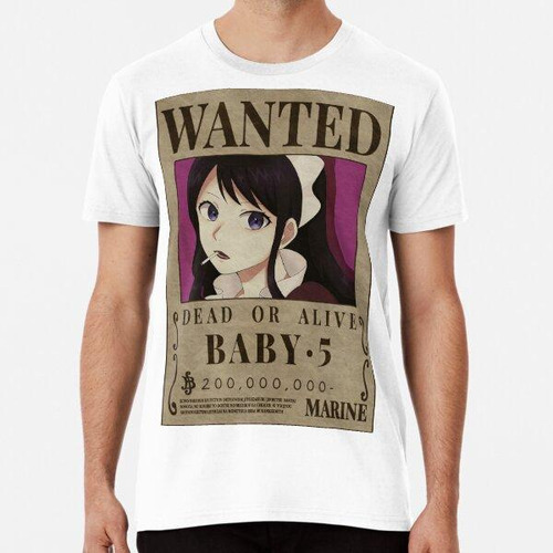 Remera Baby 5 Bounty One Piece Wanted Poster Algodon Premium