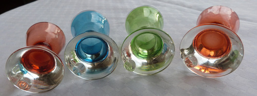 Monijor62-antigua Coleccion Cristal Murano 4 Chupitos Vasito (Usado)