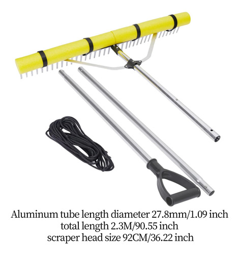 Rastrillo Flotante Para Estanque De 92 Cm, Herramienta Para