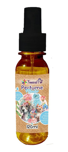 Perfume Para Pet Macho Cães E Gatos 120ml Tropical Aromas