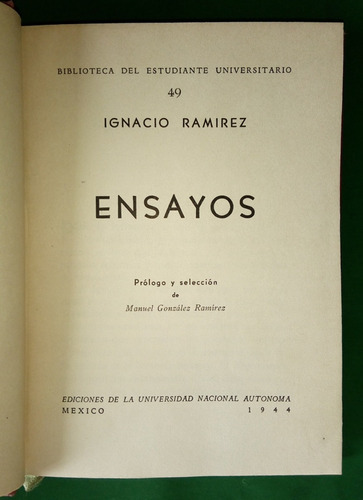 Ensayos Ignacio Ramírez