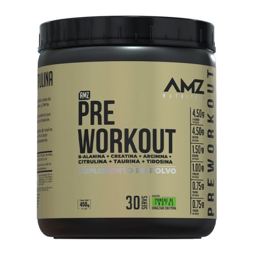 Pree Workout B-alanina + Creatina + Arginina + Citrulina +..