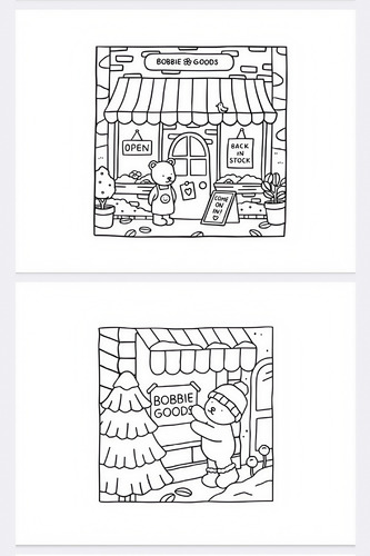 Juego De Libros Para Colorear Bobbie Goods, 2 Colores, 180 G
