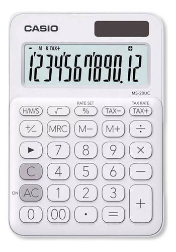 Calculadora Escritorio Casio Ms-20 Calcula Tiempo 12 Dígitos