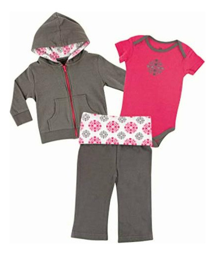Yoga Sprout Baby And Toddler Unisex Cotton Hoodie, Bodysuit Color Medallion Baby