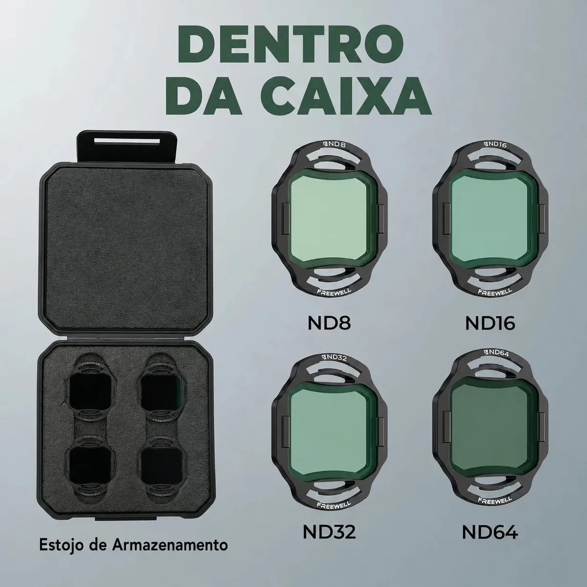 Kit Filtros Nd Para Câmera Dji 04 Air Unit Pro - Freewell