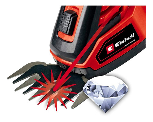 Imagen 4 de 9 de Tijera De Podar Cortacerco Inalambrico Einhell Carg Bateria
