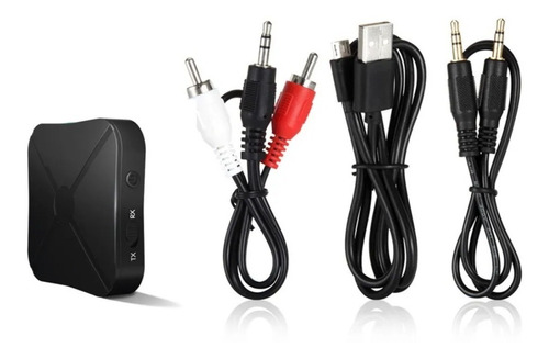 Receptor Transmisor Bluetooth 4.2 Con Cables Auxiliar + Rca