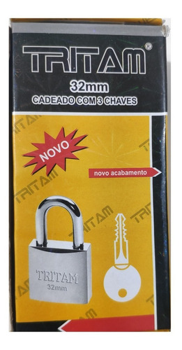 Imagem 3 de 8 de Cadeados Chave Tetra 32mm Armario Gaveta Ferrolho Tranca