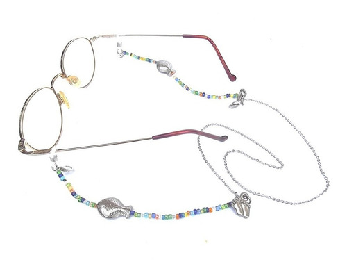 Imagen 1 de 6 de Cuelga Gafas Cuelga Tapabocas Cadena Acero Accesorio Livian