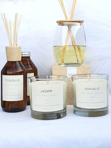 Difusor Aromatico Con Tapa De Madera Y Varillas