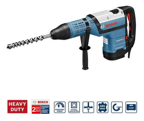 Martelo Perfurador Bosch Gbh 12-52 Dv Com Sds Max Em Maleta
