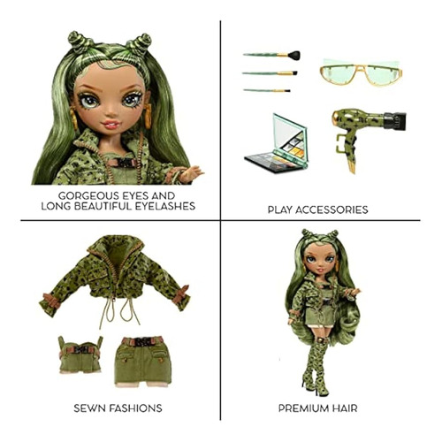 Muñeca Olivia Woods Traje Camuflaje Juguete Rainbow High ;o
