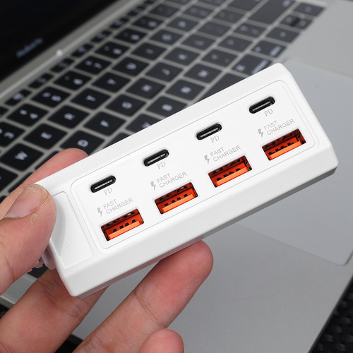 Carregador Usb De 25 W E 8 Portas Pd Adaptador De Viagem Par