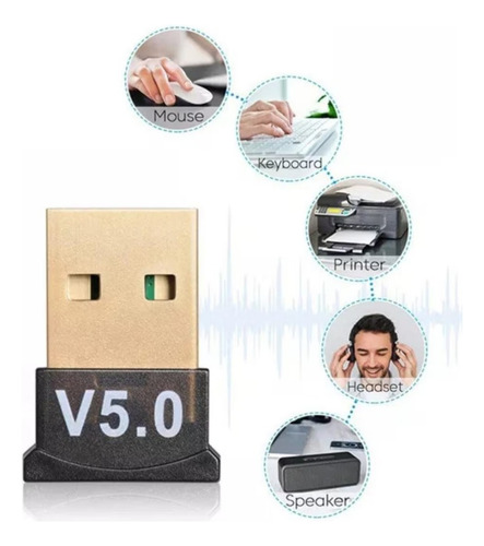 Usb Dongle Adaptador Bluetooth 5.0 Escritorio Pc Garantizado