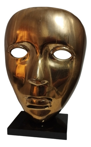 Figura Escultura Bronce Máscara De Von Laguerman Jime' 22 Cm