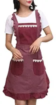 Comprar Bonito Delantal Para Mujer Con Bolsillos, Cómodo Delantal De