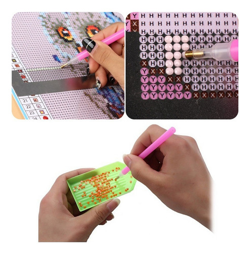 Juego De Herramientas Bricolaje Diamond Paint Pluma Pegament