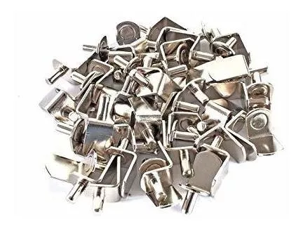 QP1302 5mm Shelf Pins, L- Shaped Bracket Style, Nickel, 50PK