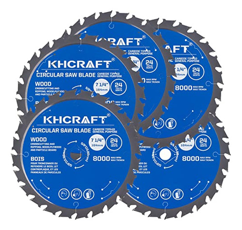 Laser-cut Circular Saw Blade 7-1/4 Inch 24 Teeth Atb 5/...