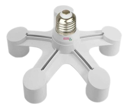 Adaptador Para Bombillas, Mxdae-003, 3 Pzs, 1 A 5, E27, 110 Estructura Blanco
