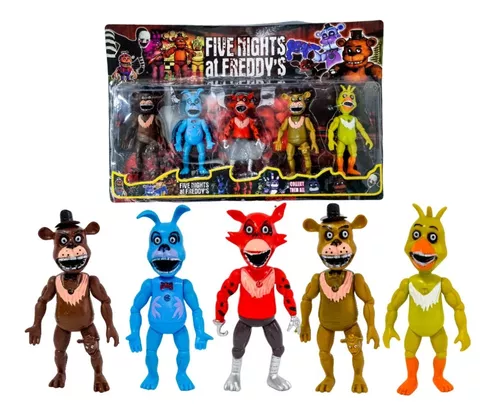 Five Nights At Freddy's Kit 5 Bonecos Animatronics Oferta