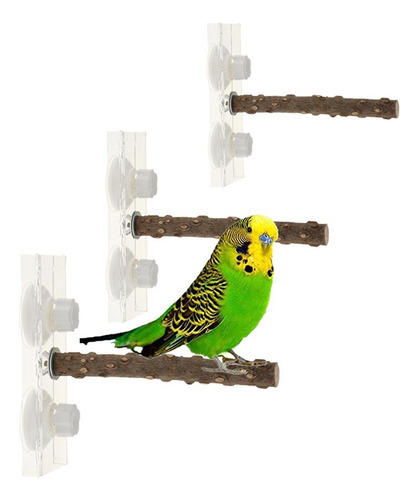 Percha De Para Pájaros Con Ventana De Libre Los 25cm