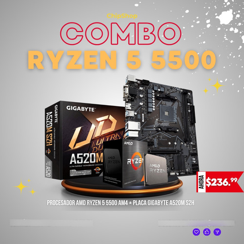 Combo Tarjeta Madre Am4 Procesador Ryzen 3 3200g