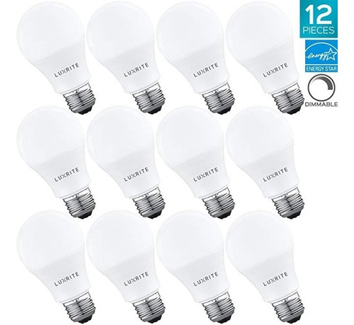 Luxrite A19 Bombilla De Luz Led 60w Equivalente, 4000k Blanc