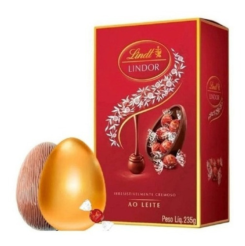 Imagem 1 de 5 de Ovo De Páscoa C/ Bombons Chocolate Ao Leite Lindt - Presente