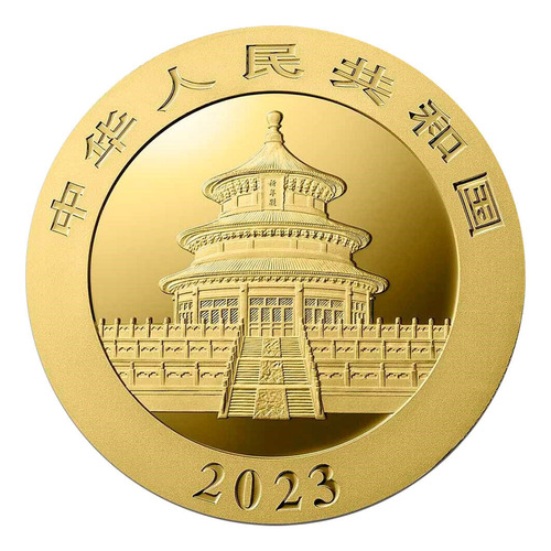 Panda 2023 Moneda 30 Gramos Oro Puro 500 Yuan Au 999 China