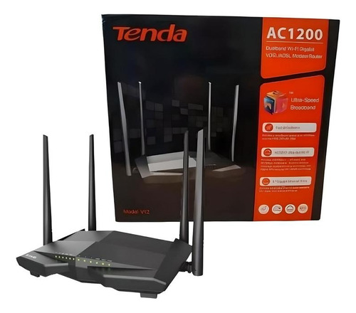 Módem Router Doble Banda Ac-1200mbps Tenda V12 Cantv Fibra  