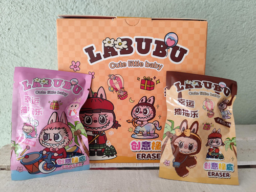 Caja 32 Sobres Sorpresa Gomas Kawaii Labubus Monster Mayoreo