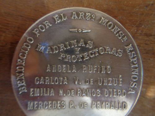 Imagen 7 de 8 de Antigua Medalla Inauguracion Organo Iglesia San Miguel 1901
