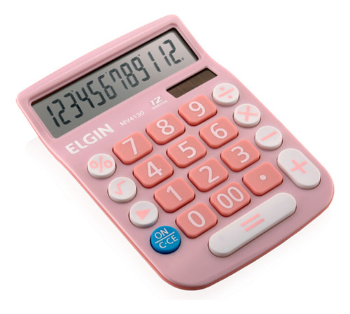 Calculadora De Mesa 12 Digitos Cor Rosa Mv-4130 Elgin