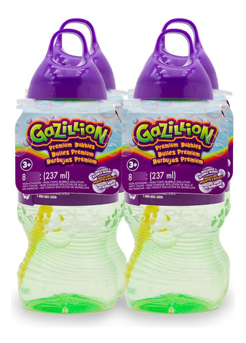 Solución De Burbujas 240 Ml Paquete De 4 Grandes Burbujas