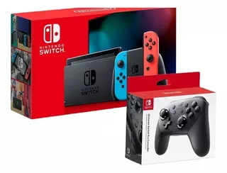 Consola Nintendo Switch Negro 32gb + Mando Pro Controller