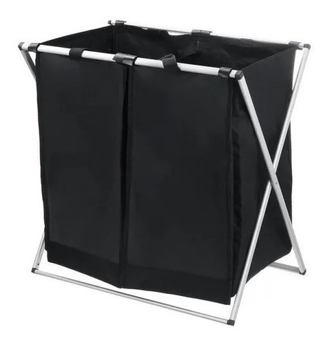 Imagen 2 de 4 de Canasto Ropa Sucia Plegable Con Doble Separacion De Ropa