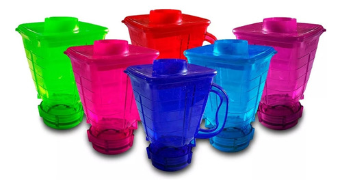 12 Vasos Mini Licuachela-baby Para Michelada Fiesta Neón