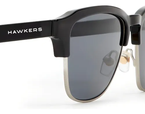 Gafas de sol Hawkers Lifestyle New Classic diseño Diamond Black Dark armazón negro brillante/plata y lente negro