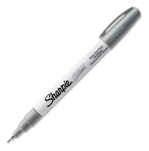 Sharpie Petroleo Paint Markers Extra Fine Point Silver Caja