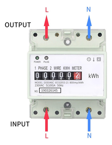 Contador De Energía De Una Sola Fase Monitor De Consumo