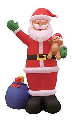 12 Pies Navidad Inflable Santa Claus Con Decoracion De Jard