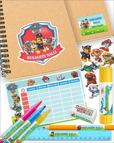 Etiquetas Escolares Imprimibles Paw Patrol-patrulla Canina