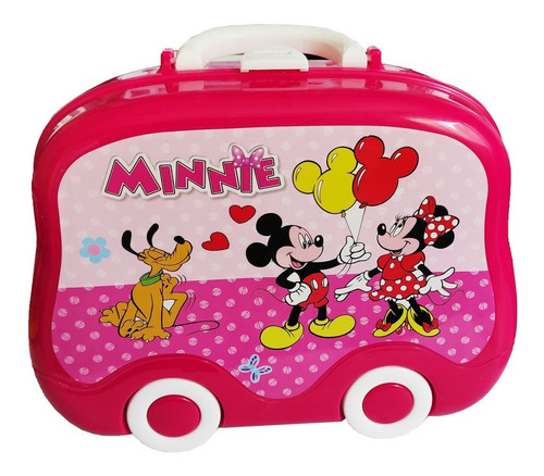 Imagem 3 de 4 de Kit Maleta Penteadeira Da Minnie C/ 21 Peças Fashion Girl