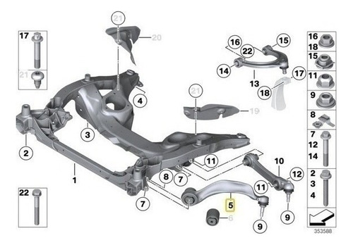 Brazo Inferior Curvo Bmw 520 528 640 650 2011-2016 Izq &