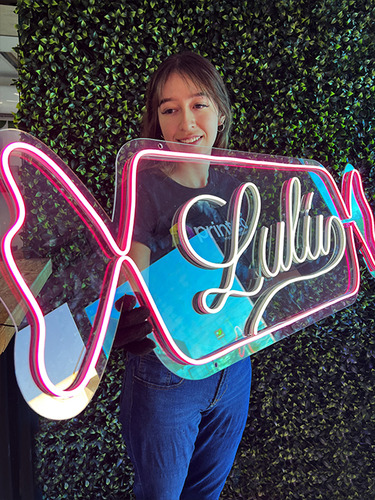 Letrero Luminoso Neon Abierto Led 40 X 15 Centimetros