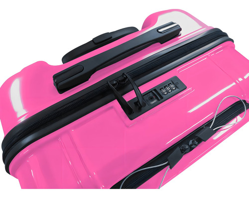 Maleta Rígida 24'' Skypeak Pearl Color Rosa Con Candado Tsa